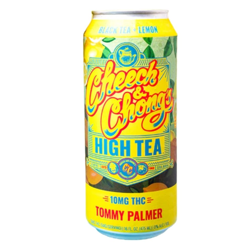 Cheech & Chong's High Tea Tommy Palmer 10mg THC black tea lemon drink in 16oz can