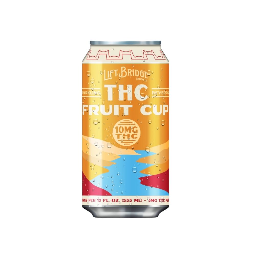 Lift Bridge Brewing Co Fruit Cup THC sparkling seltzer 10mg in a 12oz can