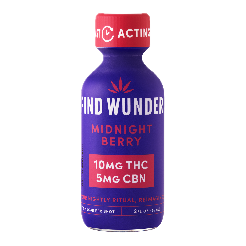 Find Wunder Midnight Berry 10mg THC + 5mg CBN 2 fl oz shot