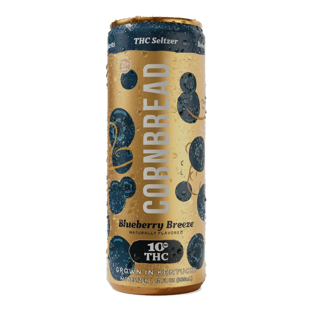 Cornbread Hemp Blueberry Breeze 10mg THC seltzer 12oz can
