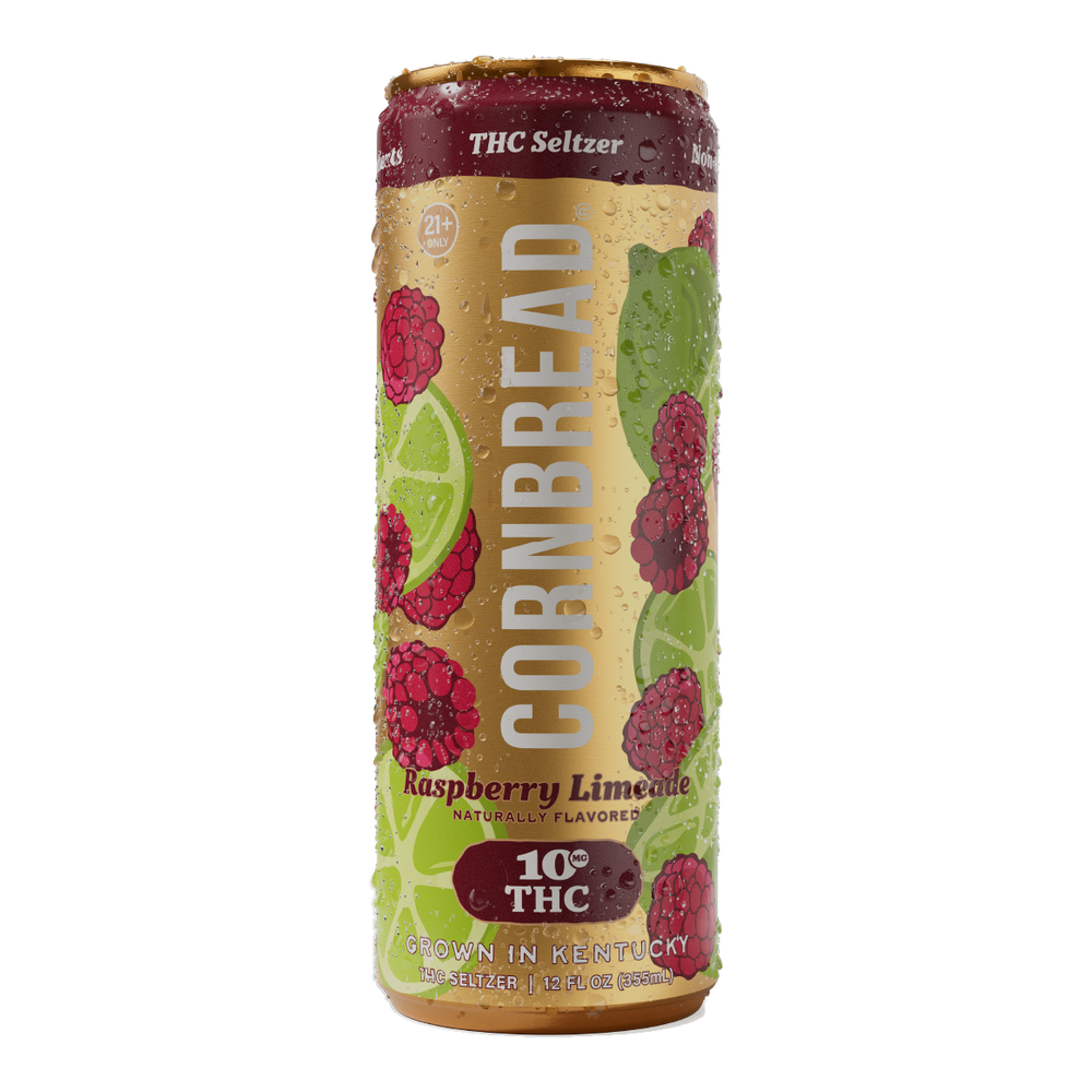 Cornbread Hemp Raspberry Limeade 10mg THC seltzer 12oz can