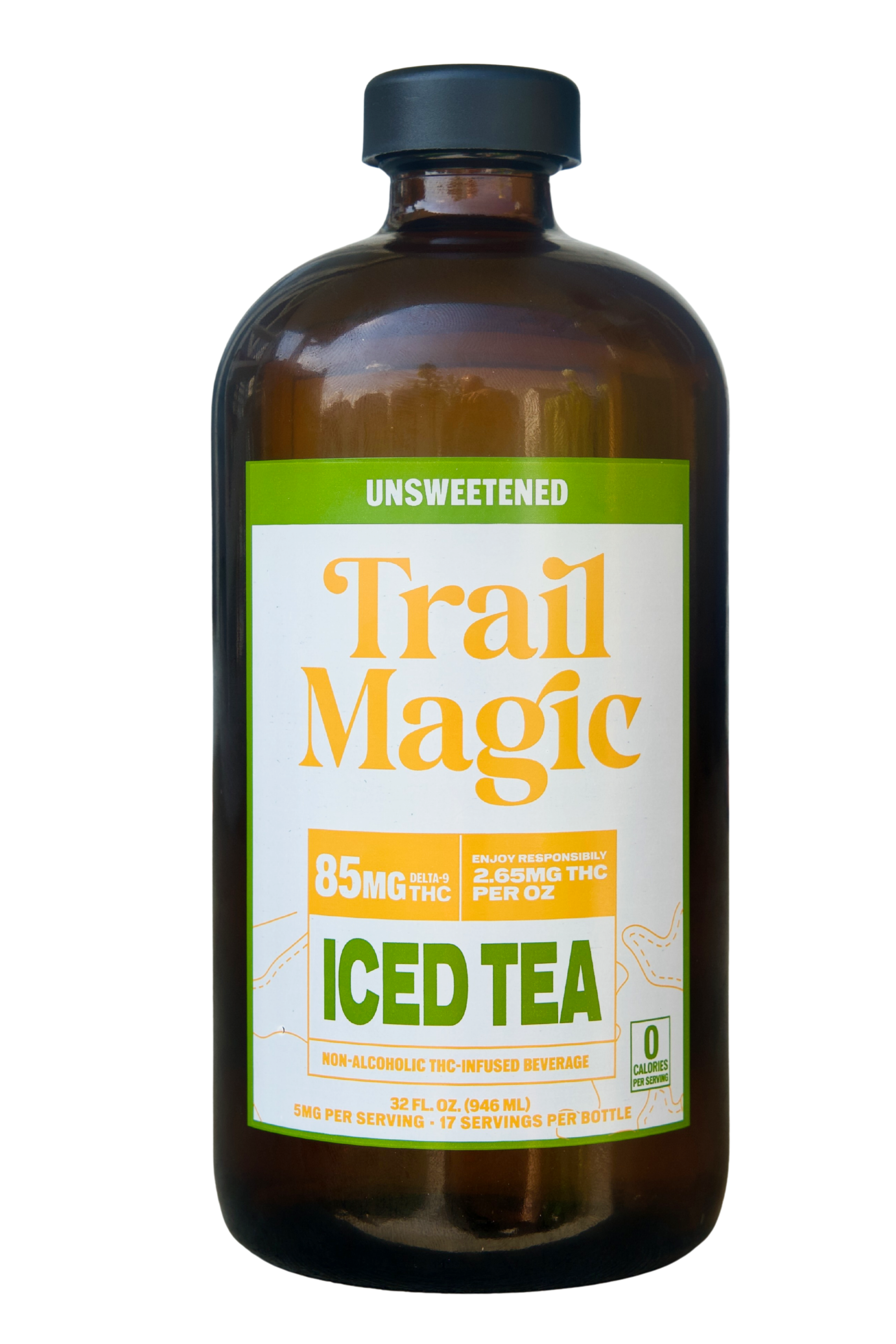 Trail Magic 85mg Iced Tea large format 32 oz bottle