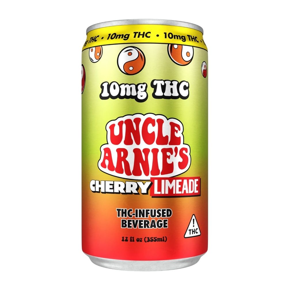 Uncle Arnie's Cherry Limeade 10mg THC-infused beverage in a 12 fl oz can