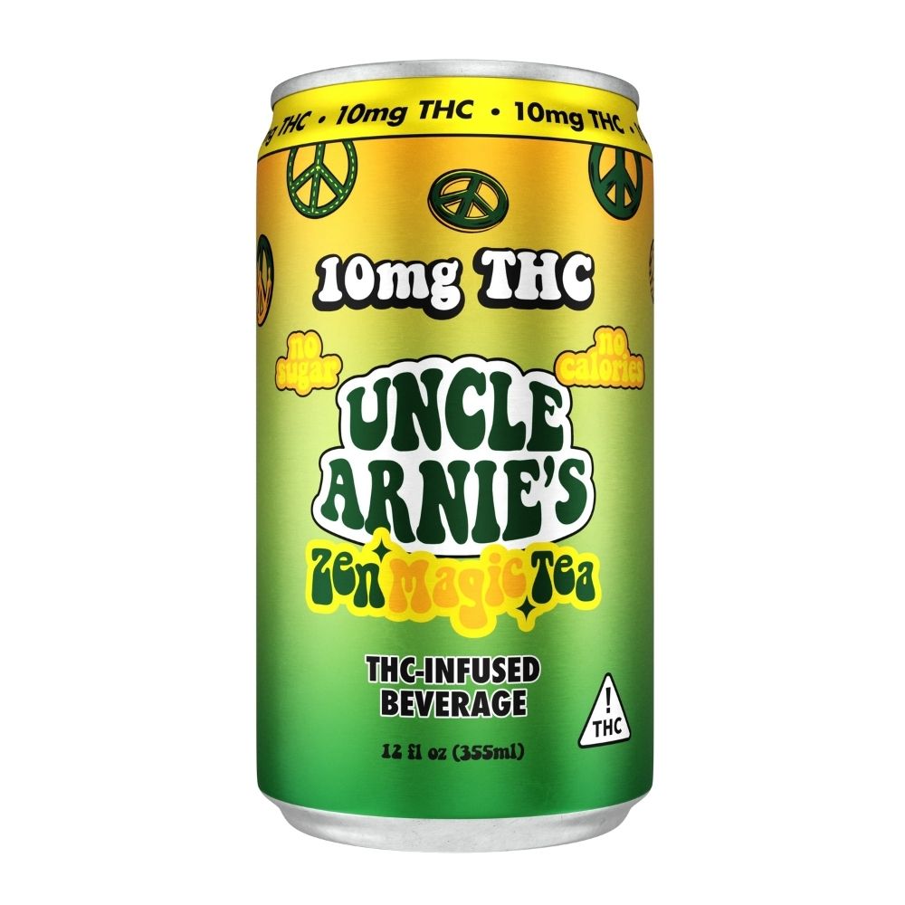 Uncle Arnie's Zen Magic Tea 10mg THC-infused beverage in a 12 fl oz can