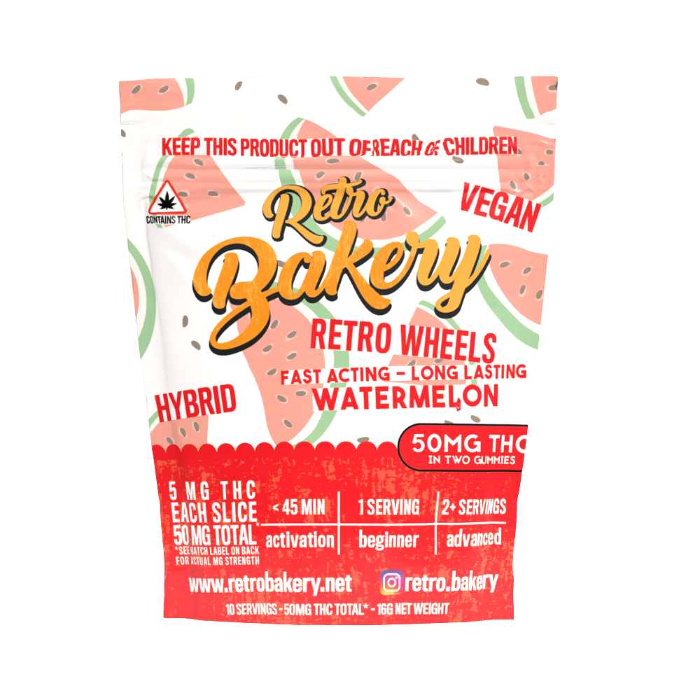 Retro Bakery Watermelon Vegan Wheel Gummies THC Gummy Minnesota