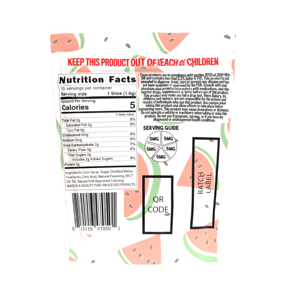 Retro Bakery Watermelon Vegan Wheel Gummies THC Gummy Image 2 Minnesota