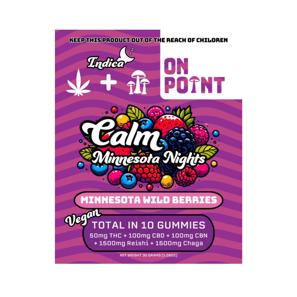 On Point MN Mixed Berry Vegan Gummies - Mushroom Infused THC Gummy Minnesota