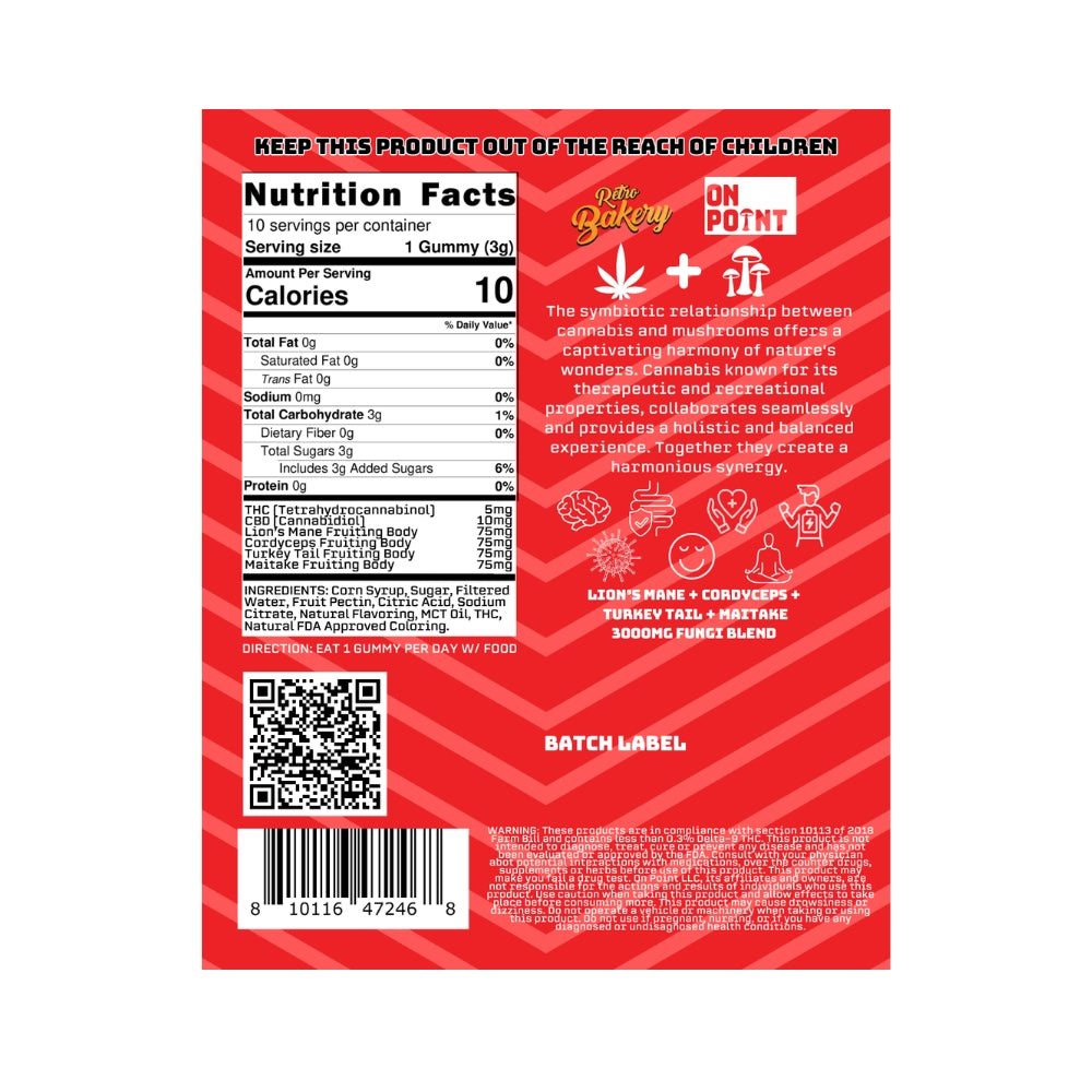 On Point Strawberry Lemonade Vegan Gummies - Mushroom Infused THC Gummy Image 2 Minnesota