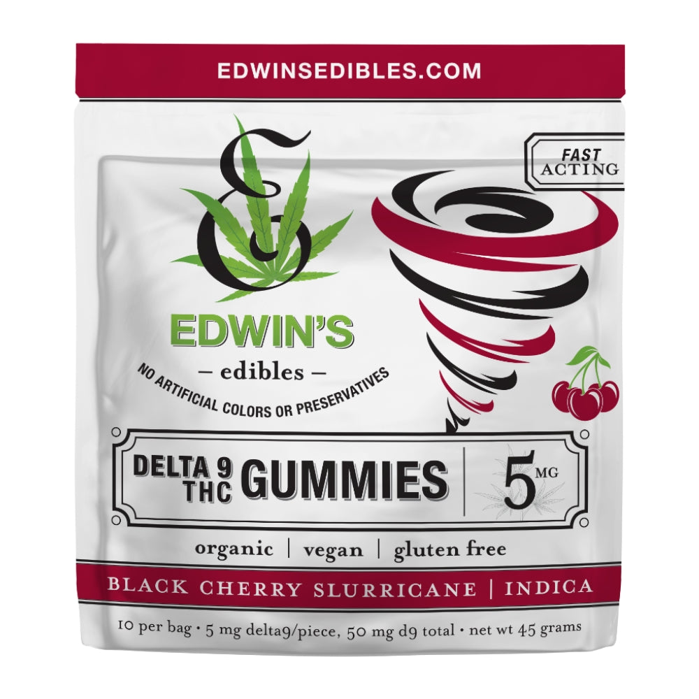 Edwin's Edibles Black Cherry Slurricane Vegan Gummies THC Gummy Minnesota